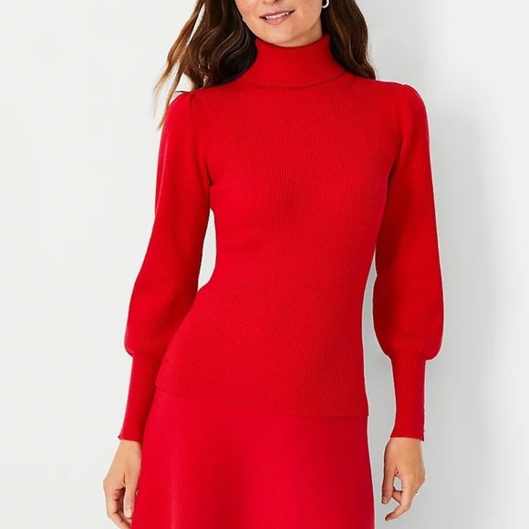 Ann Taylor Sweaters - Ann Taylor Jeweled Cuff Balloon Sleeve Sweater